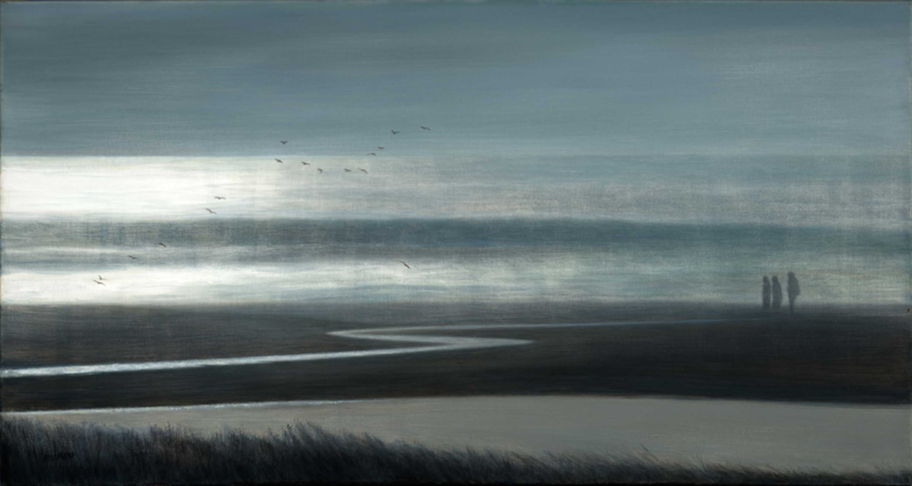  A Walk in the Fog, 16 x 30 Giclée 